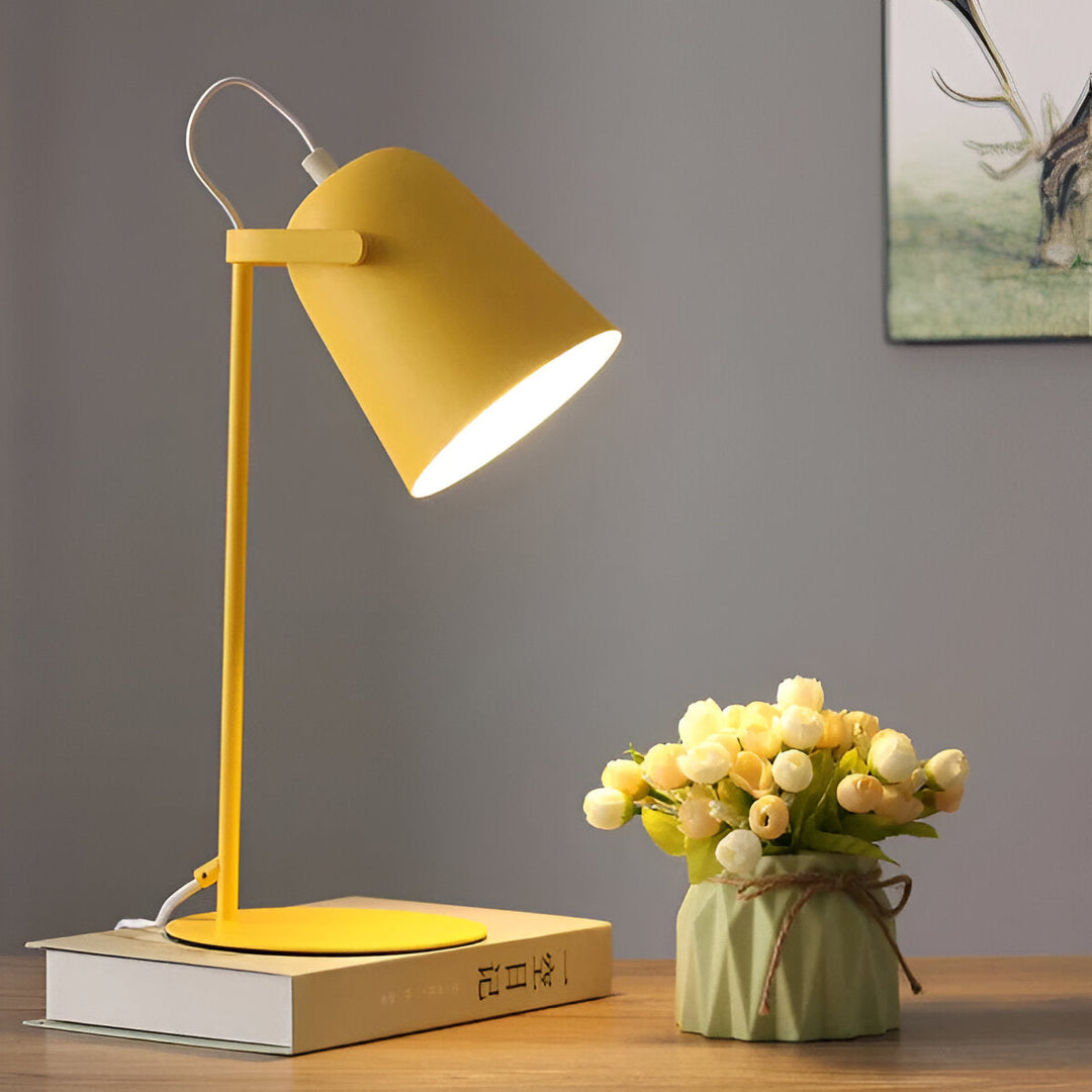 Nordic Iron Table Lamp Macaron colour Bucket Design