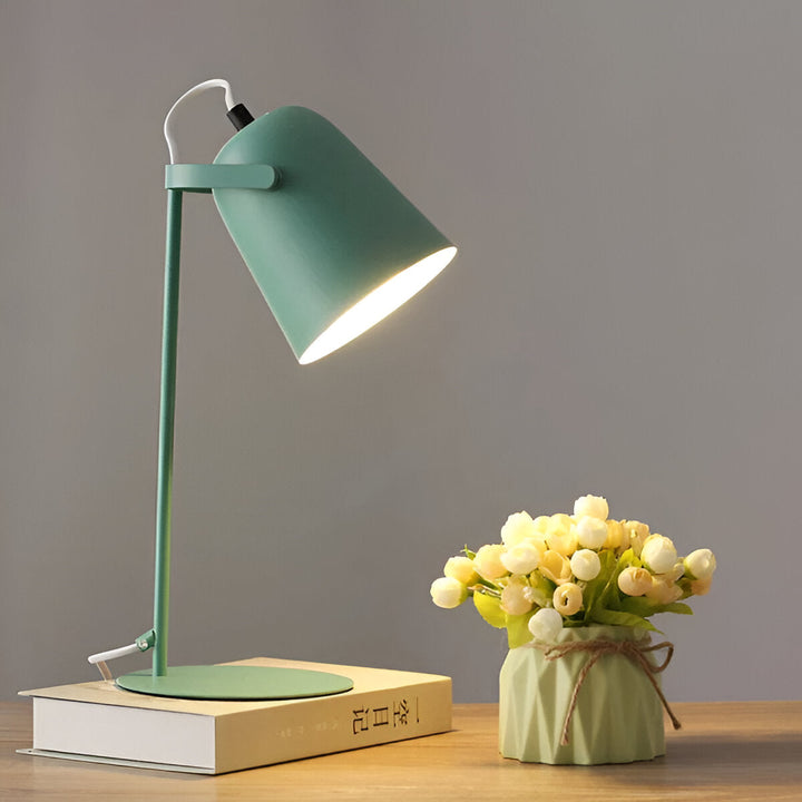 Nordic Iron Table Lamp Macaron colour Bucket Design