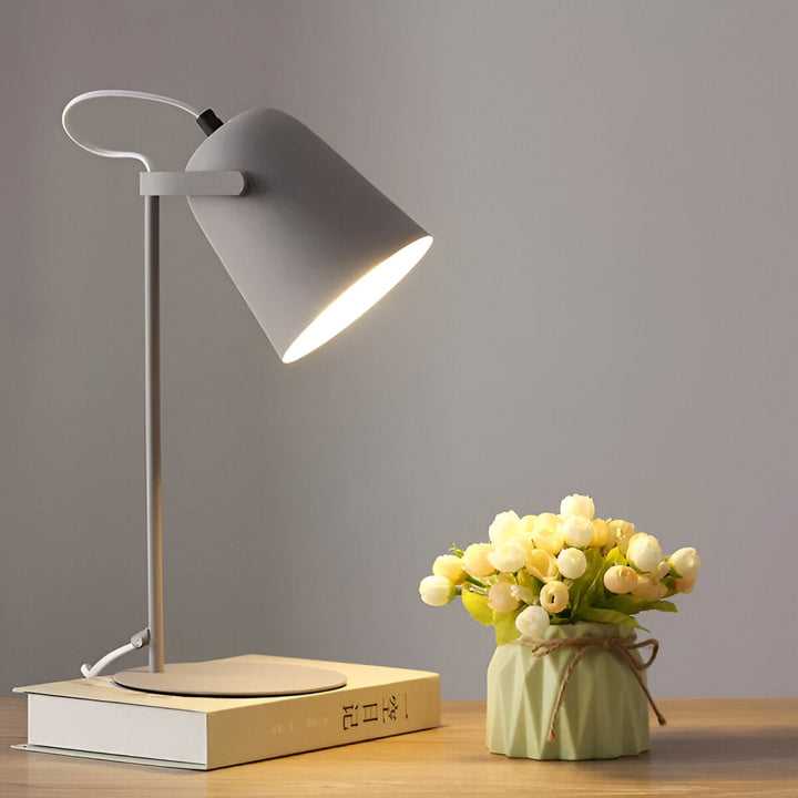 Nordic Iron Table Lamp Macaron colour Bucket Design