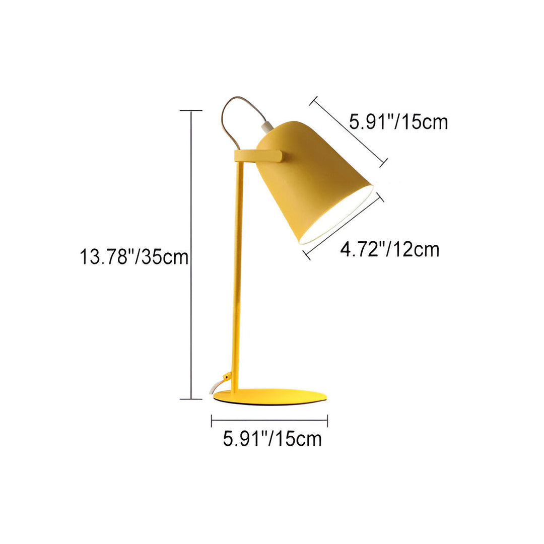 Nordic Iron Table Lamp Macaron colour Bucket Design