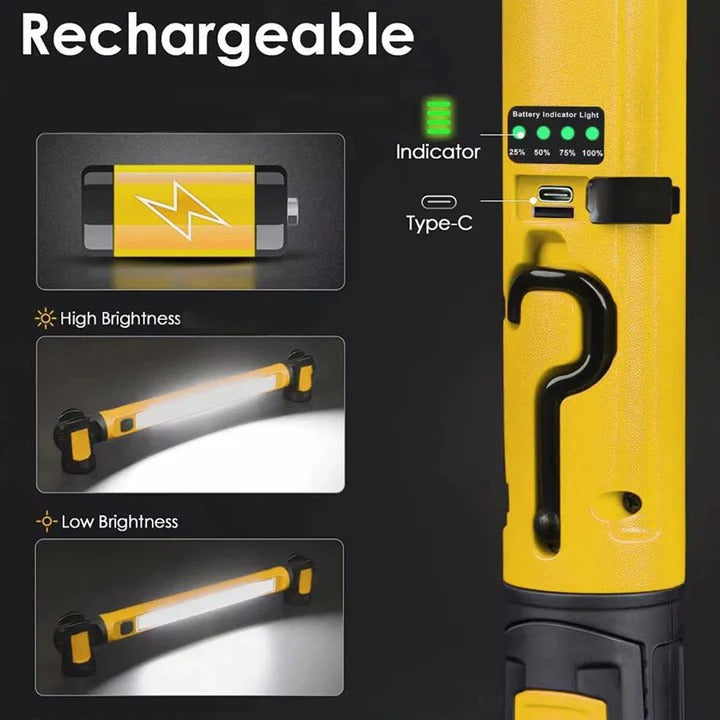 LED Work Light Rechargeable with Magnetic Base for Mechanics