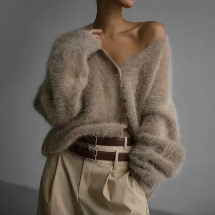 Womens Round Neck Jumper Cashmere Knitwear for Winter