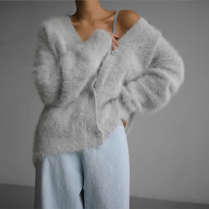 Womens Round Neck Jumper Cashmere Knitwear for Winter
