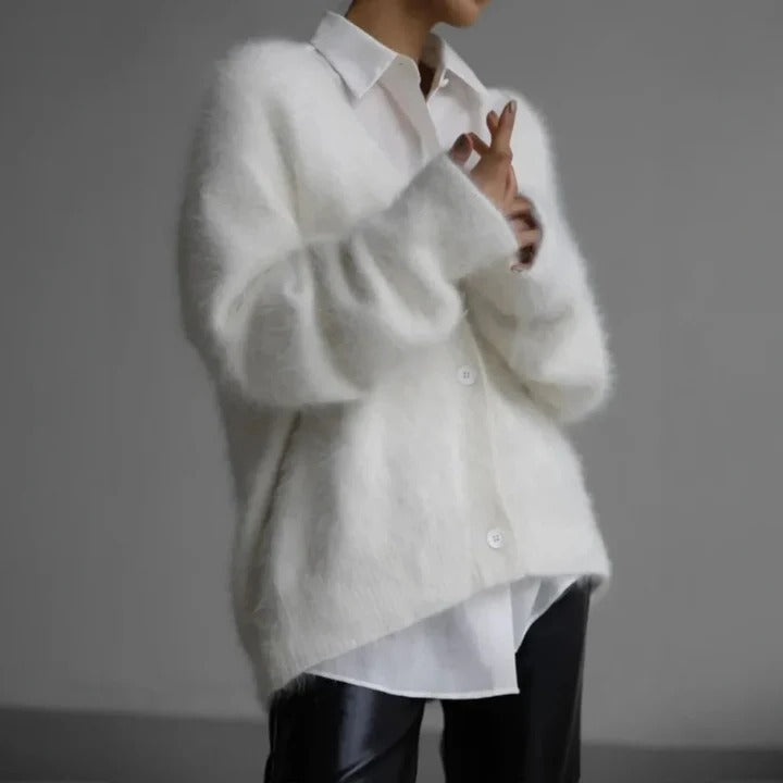 Womens Round Neck Jumper Cashmere Knitwear for Winter