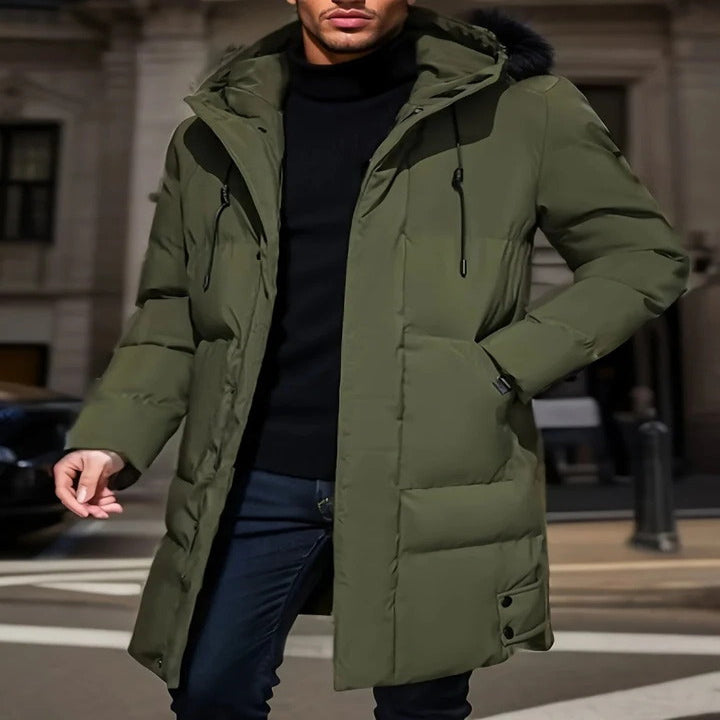 Mens Waterproof Long Jacket for Winter and Snow