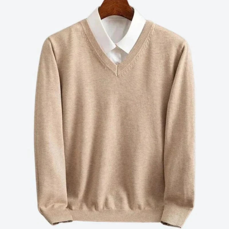 Cashmere Jumper for Men Crew Neck Pullover