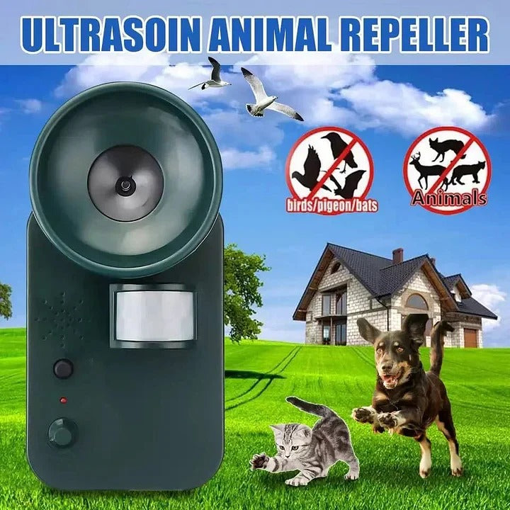 Ultrasonic Animal Repeller for Outdoor Use with Motion Sensor