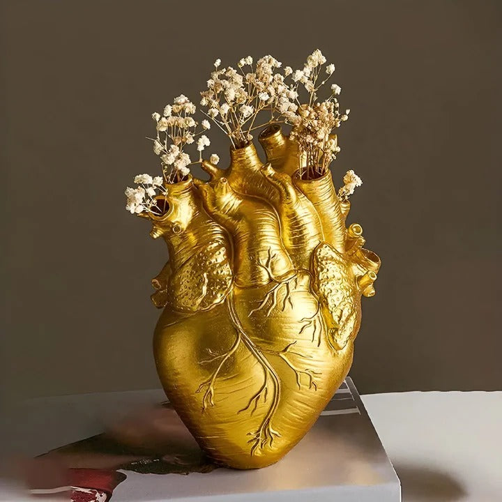 Wooden and Bamboo Heart Shaped Vase Unique Design