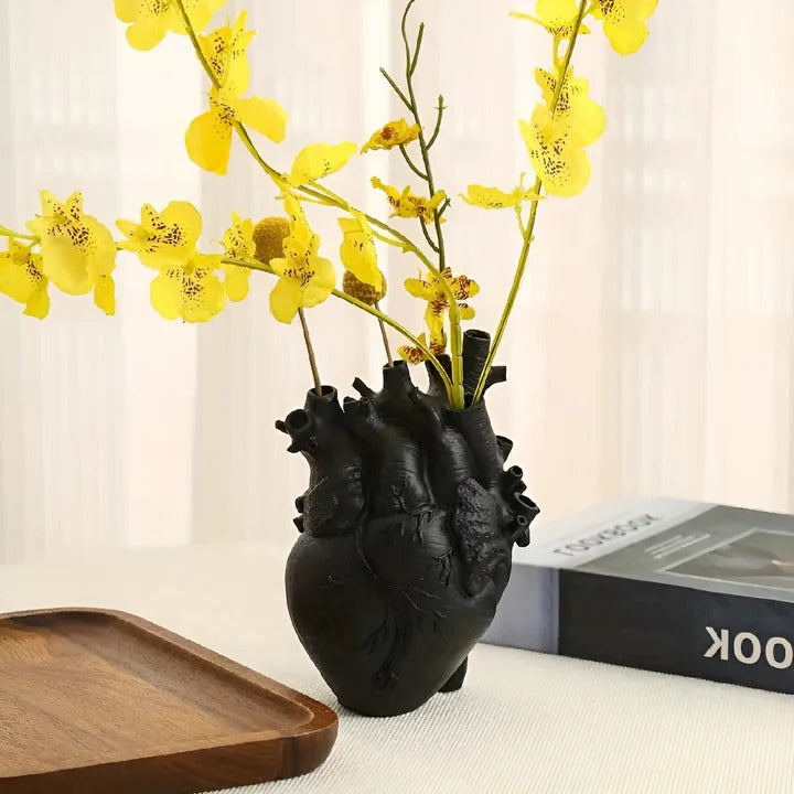 Wooden and Bamboo Heart Shaped Vase Unique Design