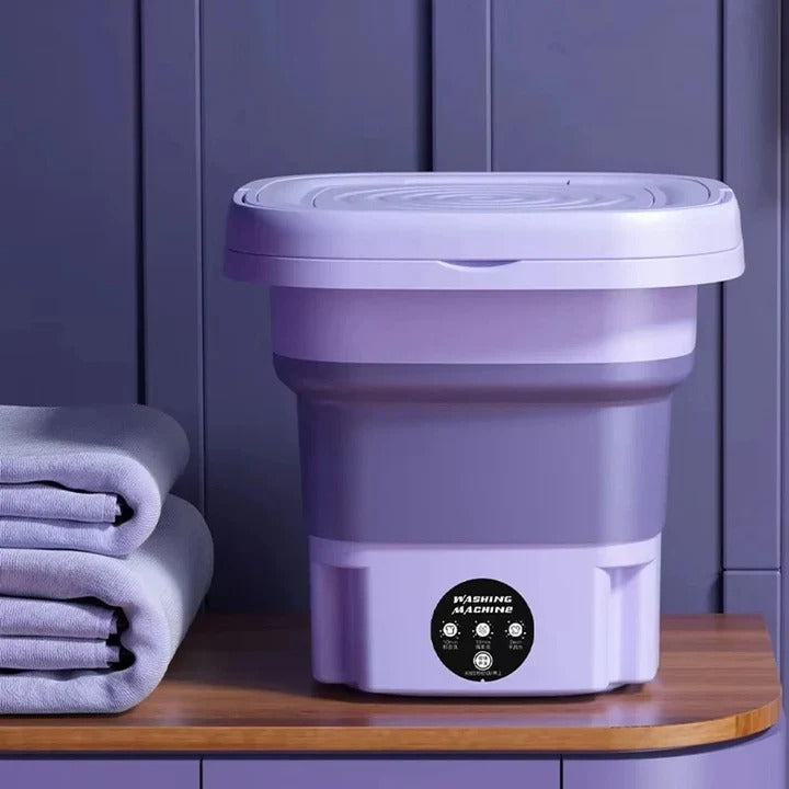 Mini Portable Washing Machine Foldable with Spin Dryer for Laundry