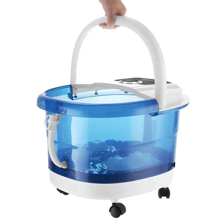 Foot Bath Massager with Heat Bubbles and Water Jets
