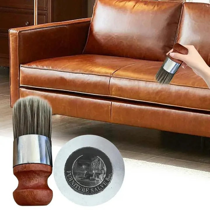 Leather Furniture Salve Set 4.22oz for Cleaning and Care