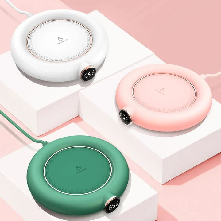 Smart Desk Cup Warmer with Digital Control and Adjustable Temperature