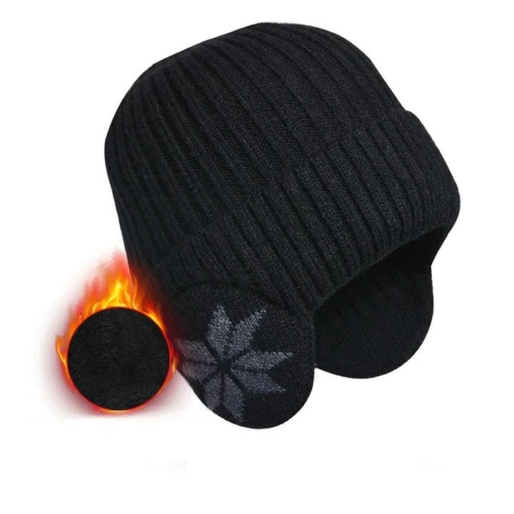 Warm Unisex Knit Beanie for Winter with Full Ear Protection