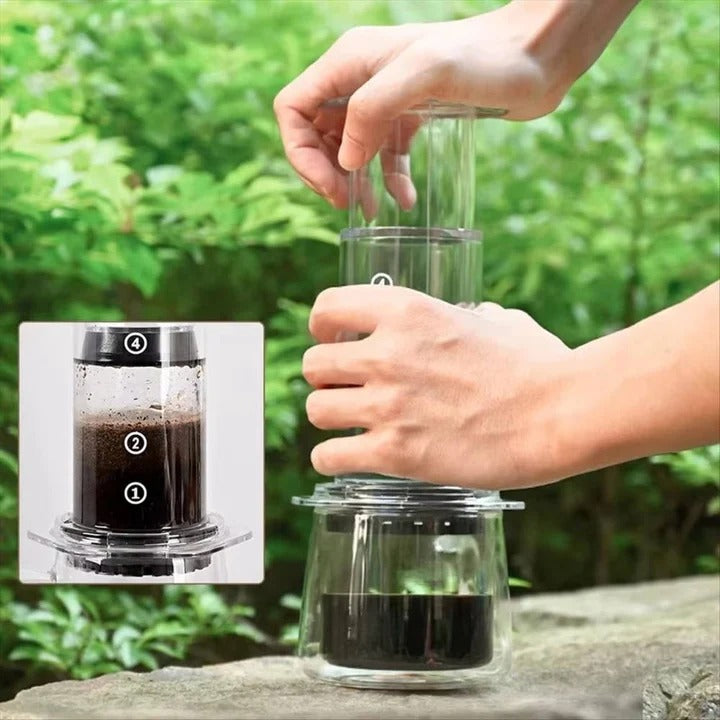 French Press Coffee Maker with Filter and Plunger