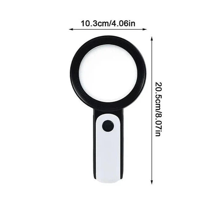 Optical Handheld Magnifying Glass 30X Reading Aid for Seniors and Low Vision