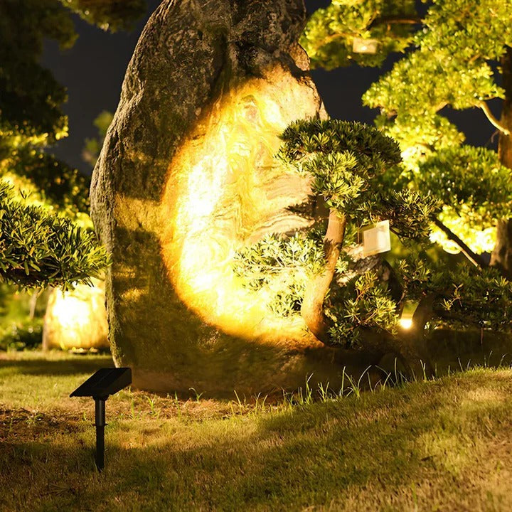 Solar Multi-zoom Spot Light with Waterproof LED and RGB colours