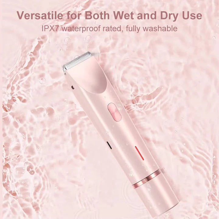 Cordless Painless Bikini Hair Trimmer with Precision Blade and USB Charge