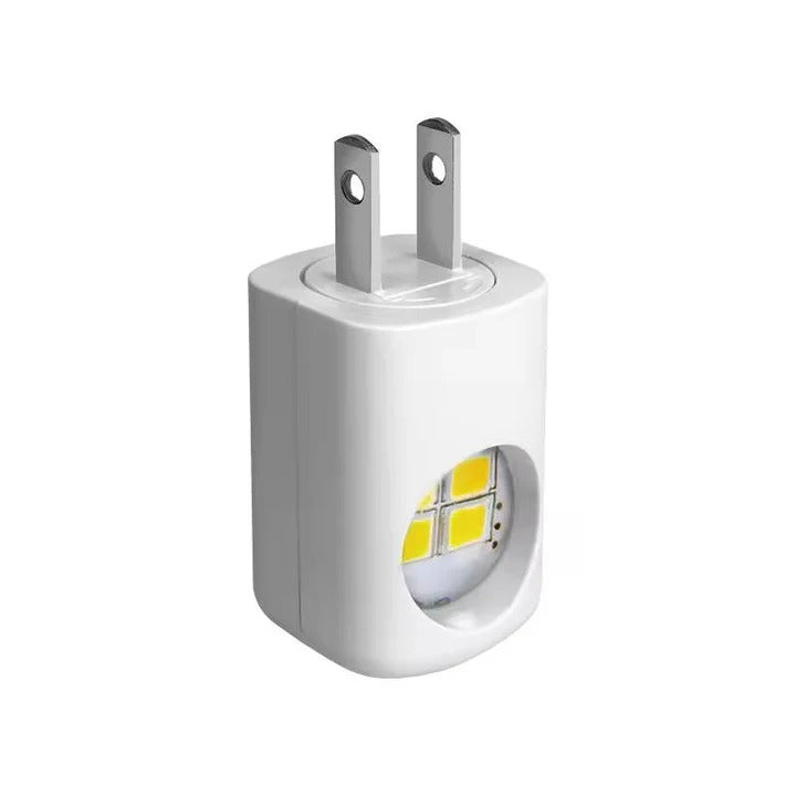 Compact Wall Socket Light with Energy-Efficient LED and Slim Design