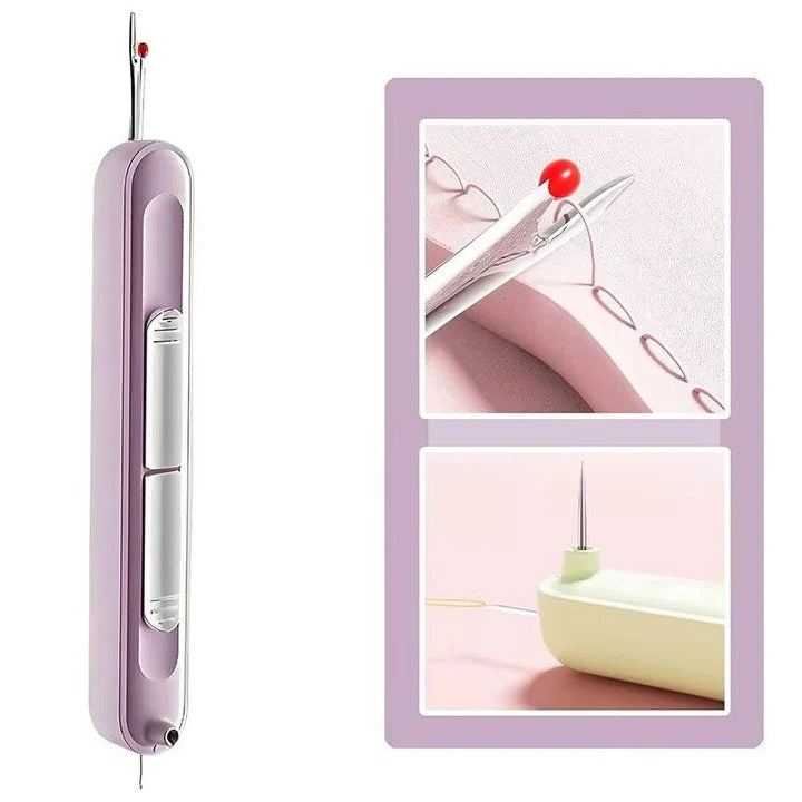 Portable Needle Threader and Seam Ripper Tool for Embroidery and Quilting