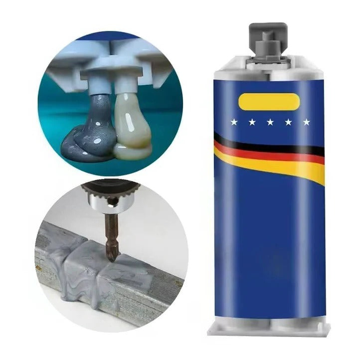 High Strength Metal Repair Glue, Heat Resistant Adhesive for Steel, Aluminum and Cast Iron, Drillable After Cure