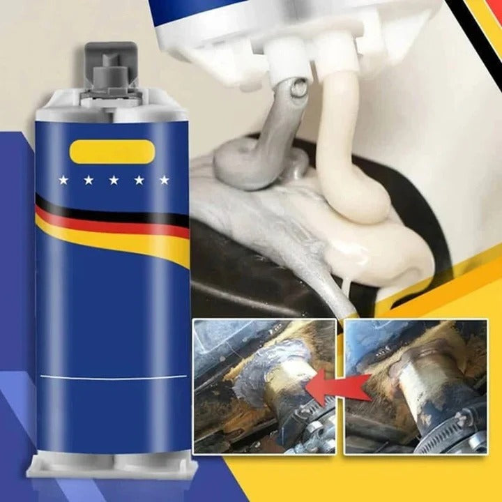 High Strength Metal Repair Glue, Heat Resistant Adhesive for Steel, Aluminum and Cast Iron, Drillable After Cure