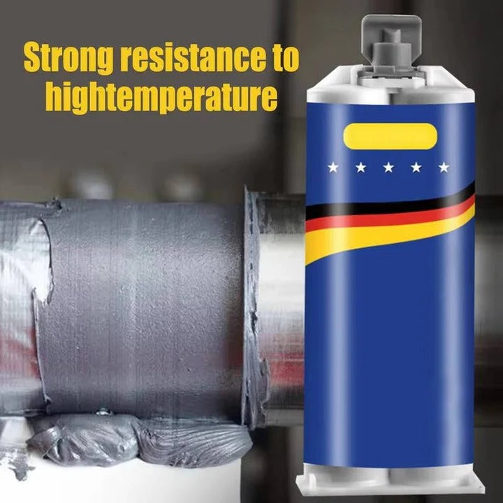 High Strength Metal Repair Glue, Heat Resistant Adhesive for Steel, Aluminum and Cast Iron, Drillable After Cure