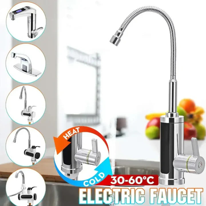 Stainless Steel Kitchen Hot Water Tap with 3000W Power and Fast Electric Heating