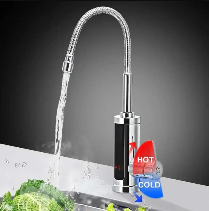 Stainless Steel Kitchen Hot Water Tap with 3000W Power and Fast Electric Heating