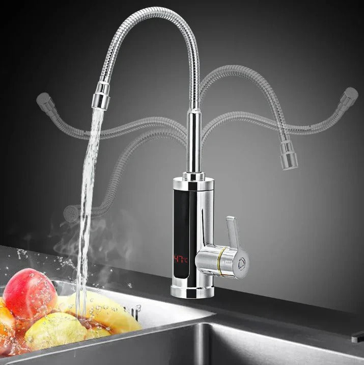 Stainless Steel Kitchen Hot Water Tap with 3000W Power and Fast Electric Heating