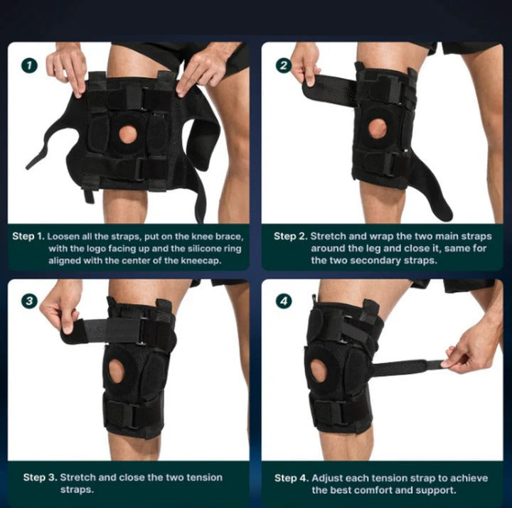 Adjustable Knee Support with Stabilizers