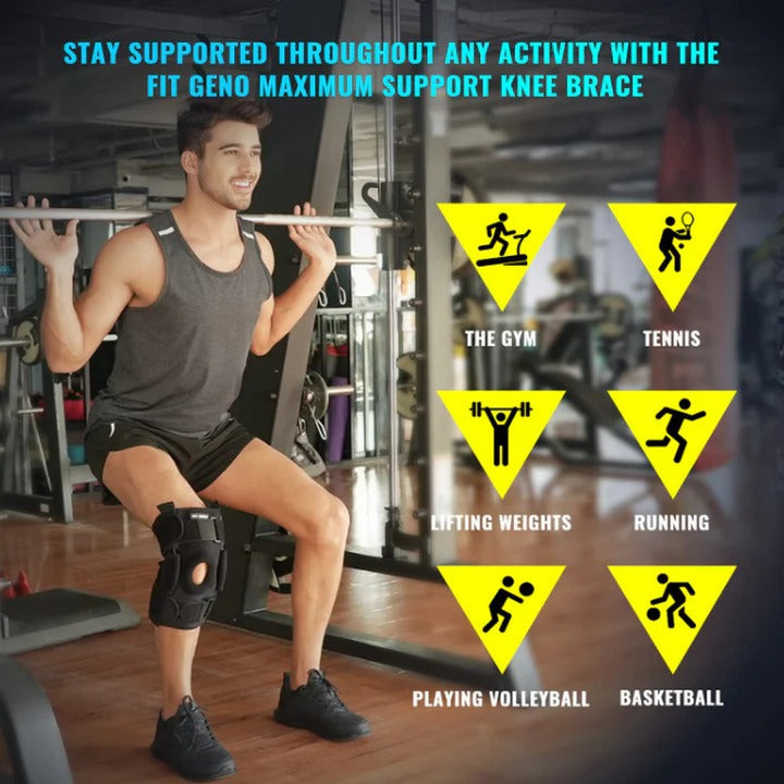 Adjustable Knee Support with Stabilizers