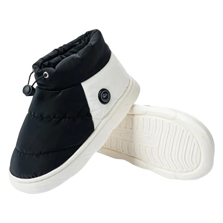 Thermal Heated Shoes with Built-in Foot Warmers and Non-Slip Sole Construction