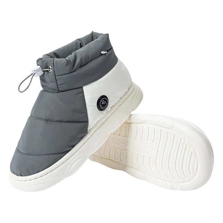 Thermal Heated Shoes with Built-in Foot Warmers and Non-Slip Sole Construction
