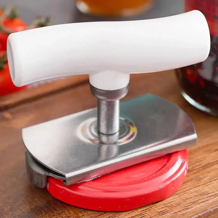 Adjustable Stainless Steel Jar and Cap Opener Tool for Various Lid Sizes