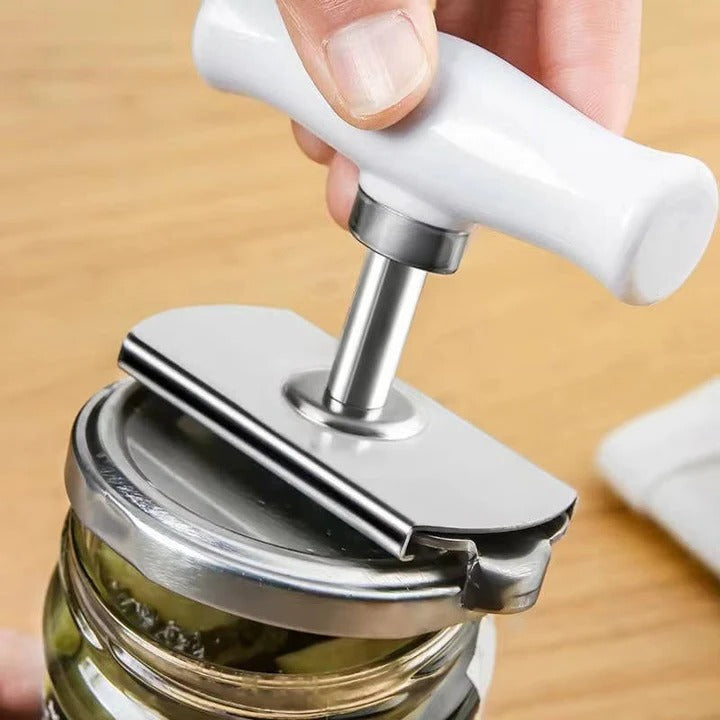 Adjustable Stainless Steel Jar and Cap Opener Tool for Various Lid Sizes