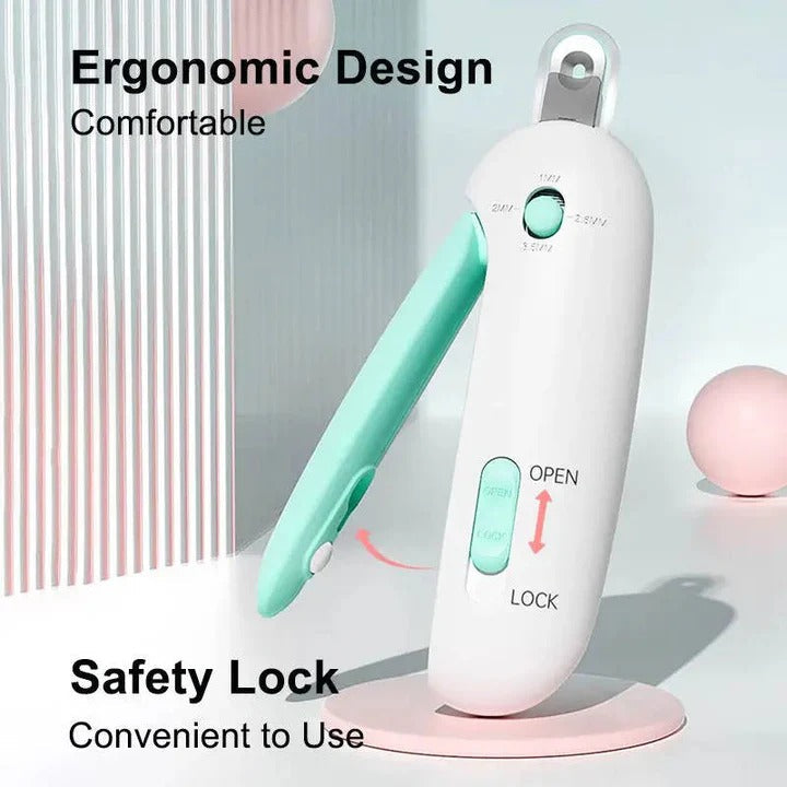 Cat Nail Clippers with Safety Guard and Integrated Nail File