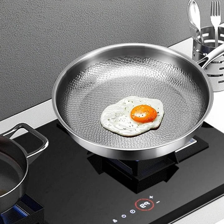 Scratch-Resistant Titanium Non-Stick Skillet with Ergonomic Stay-Cool Handle and Non-Toxic Build