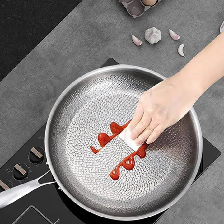 Scratch-Resistant Titanium Non-Stick Skillet with Ergonomic Stay-Cool Handle and Non-Toxic Build