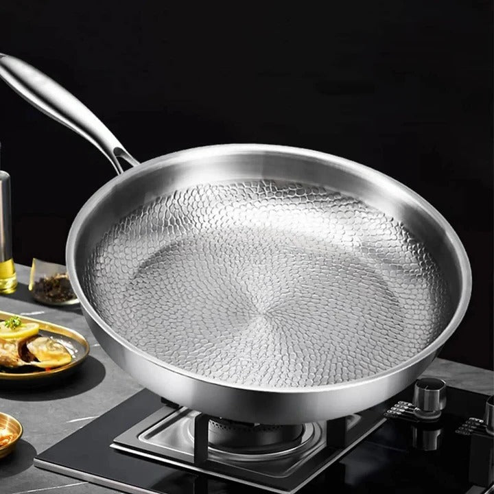 Scratch-Resistant Titanium Non-Stick Skillet with Ergonomic Stay-Cool Handle and Non-Toxic Build