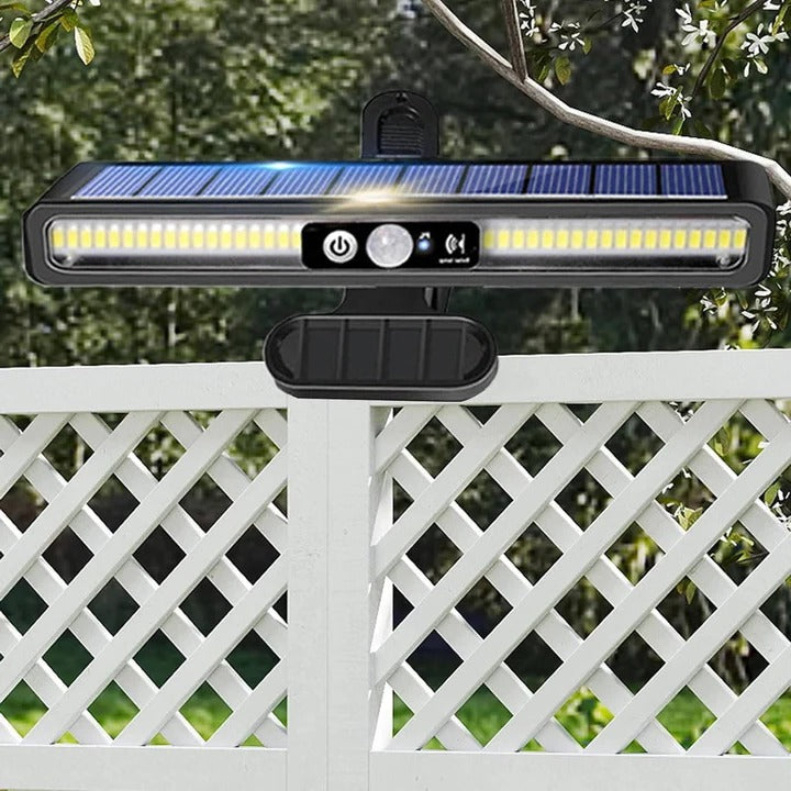 Solar Fence Lights, Motion Sensor Lamp, 36 LED Outdoor Spotlight, 2 Pack Deck Lighting