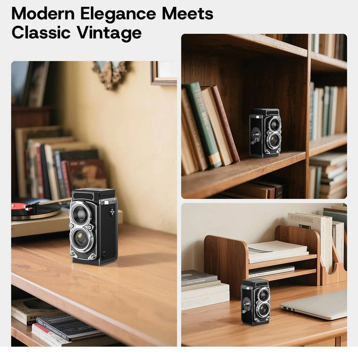 Vintage Style Digital Camera for Photography with Rechargeable Battery and Built-in Flash