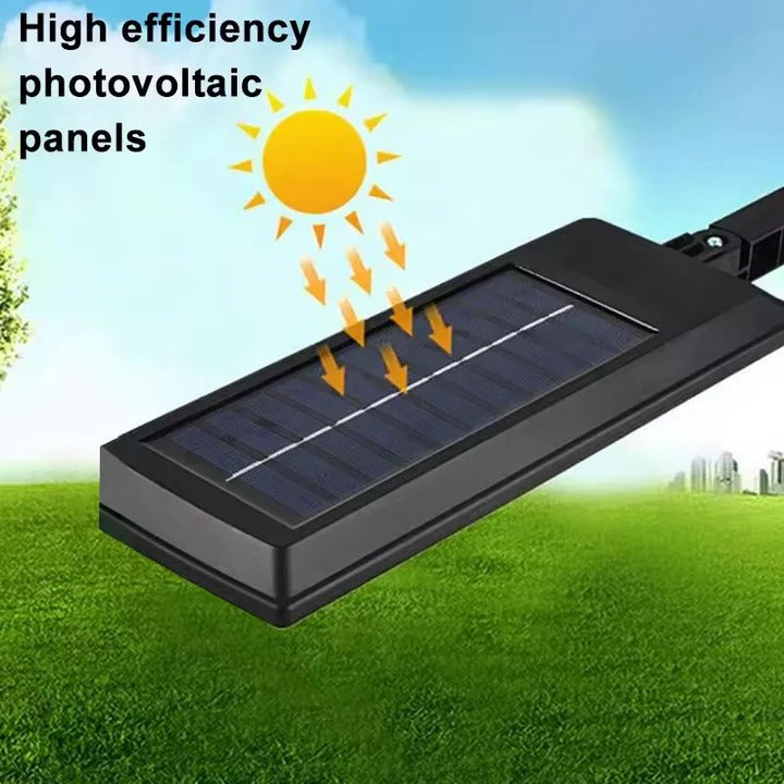 Outdoor LED Solar Light with Adjustable Lamp Head and Rechargeable Battery Backup