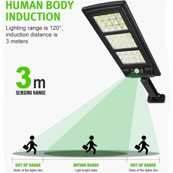 Outdoor LED Solar Light with Adjustable Lamp Head and Rechargeable Battery Backup