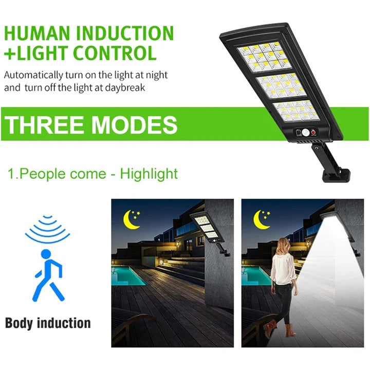 Outdoor LED Solar Light with Adjustable Lamp Head and Rechargeable Battery Backup