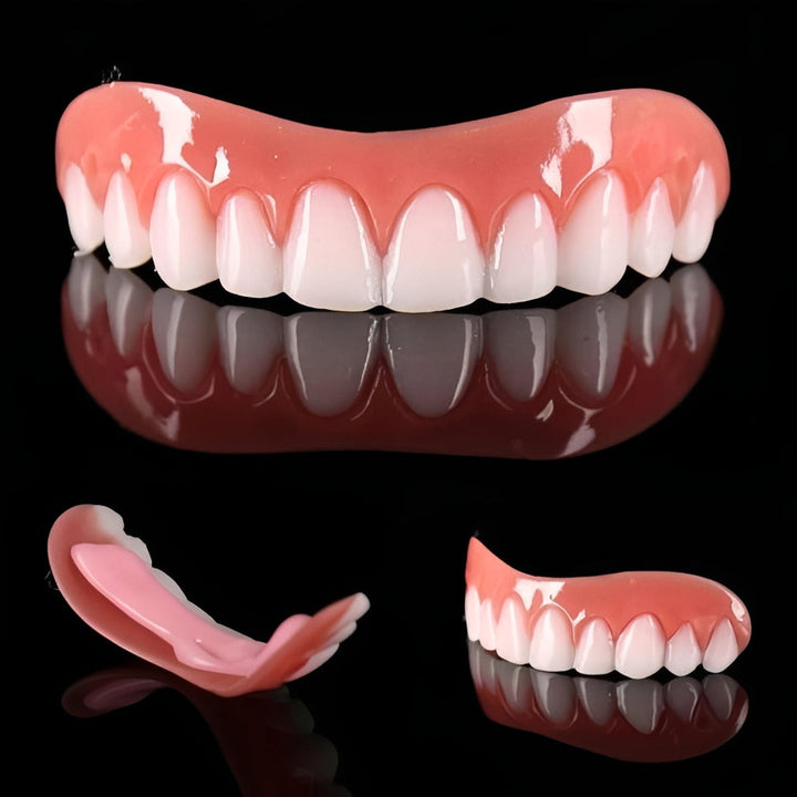 Snap On Artificial Teeth Cover with Customizable Fit and Storage Case