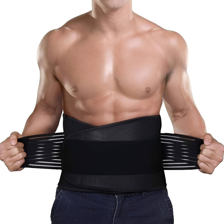 Lower Back Support Belt with Elastic Support and Non Slip Design