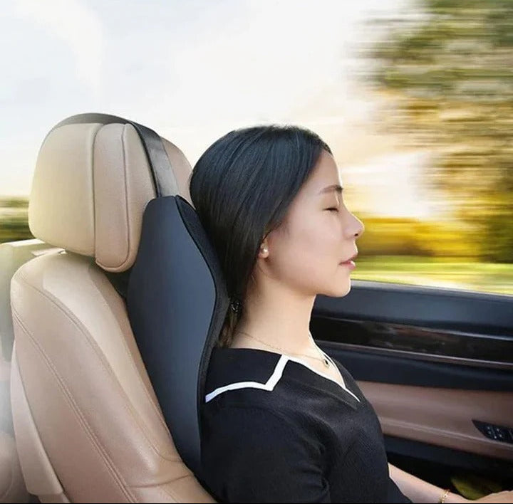 Car Headrest Neck Rest Cushion with High Density Foam and Universal Fit for Driver and Passenger Seats