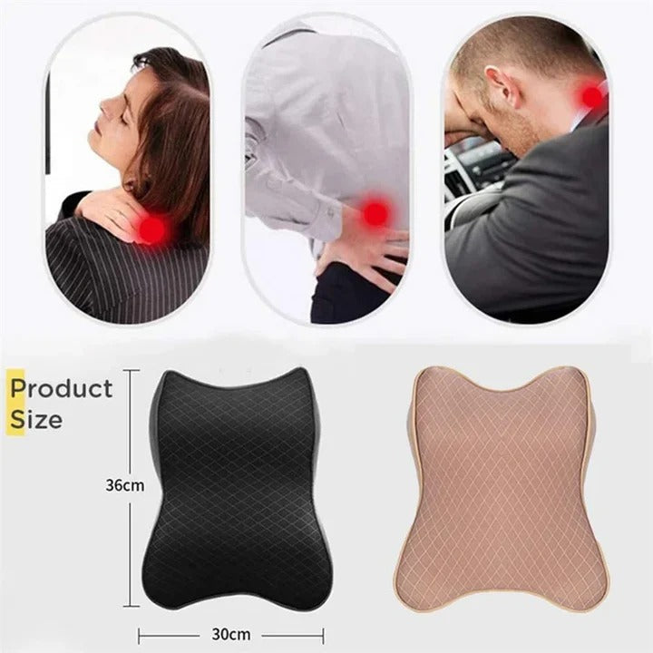 Car Headrest Neck Rest Cushion with High Density Foam and Universal Fit for Driver and Passenger Seats