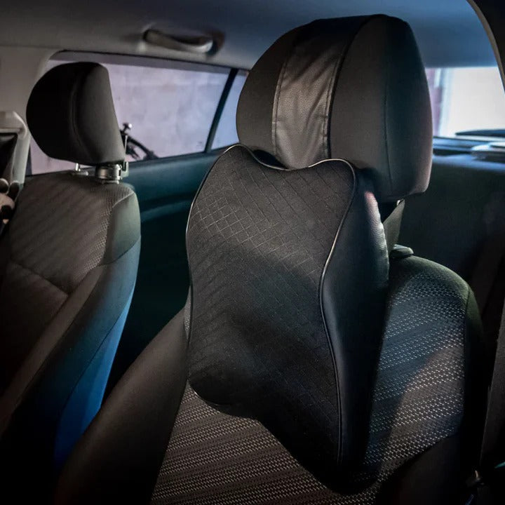 Car Headrest Neck Rest Cushion with High Density Foam and Universal Fit for Driver and Passenger Seats